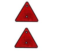 2 X Camión De Remolque RV Lado Trasero Carretera Triángulo Rojo Reflector W/Mount Hole