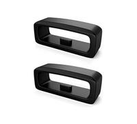 2 x Correa de reloj de goma Parte de silicona Keeper Reemplazo de los deportes Negro Soporte Retainer Loop Smart Watch | Varios tamaños | 18 mm, 20 mm, 22 mm, 24 mm, 26 mm | 2 unidades, negro, 24MM