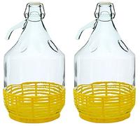 2 x Cristal Globo gärballon Cristal Botella de vino globo globo 5L cierre de clip bdp5d