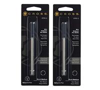 2 x Cross (Click) Slim Medium Black Ball Point Recambio - 1 por tarjeta (8783-2)