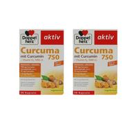 2 x Doble Corazón Curcumina 750mg y Vitamina D3 1000 30 Cápsulas - ENVÍO...