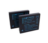 2 x Dot.Foto DMW-BCF10E, CGA-S/106C Premium 3.6v / 940mAh Batería Recargable para Panasonic Lumix DMC-FS62 DMC-FS10 FS6 FS7 FS15 FS30 FS42 FS62 DMC-FT3 DMC-TS4
