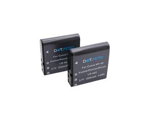 2 x Dot.Foto LB-060 Premium 3.7v / 1250mAh Batería Recargable para Kodak PixPro AZ361, AZ362, AZ421, AZ422, AZ501, AZ521, AZ522, AZ525, AZ526, AZ527, AZ528