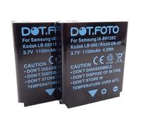 2 x Dot.Foto LB-080 Premium 3.7v / 1150mAh Batería Recargable para Kodak PixPro SP1, SP360, SP360 4K, Orbit360 4K, 4KVR360