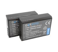 2 x Dot.Foto LP-E10 Premium 7.4v / 1080mAh Batería Recargable para Canon EOS 1100D, 1200D, 1300D, 1500D, 2000D, 3000D, 4000D