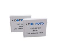 2 x Dot.Foto NB-6L, NB-6LH Premium 3.7v / 1000mAh Batería Recargable para Canon PowerShot SX510 HS, SX500 IS, SX710 HS, SX700 HS, SX520 HS, SX530 HS, SX280 HS, SX260 HS, SX170 IS