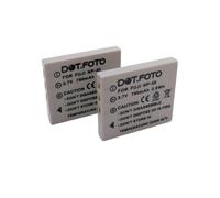 2 x Dot.Foto NP-40, NP-40N Premium 3.7v / 780mAh Batería Recargable para Fujifilm FinePix F402 F455 F460 F470 F480 F485 F610 F650 F700 F710 F810 | FinePix J50 / FinePix V10 | FinePix Z1 Z2 Z3 Z5fd