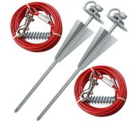 2 x espigas de estaca para perros extra fuertes y 2 x cable de amarre...
