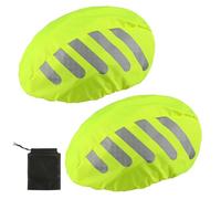2 x Fahrradhelm Regenschutz Helm Regenschutz Fahrradhelm Regenüberzug, Helmschutz Regen Fahrradhelm überzug reflektierend, Regenschutz für Fahrradhelm, Universal Wasserfeste Helmüberzug Regenhülle