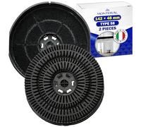2 x Filtro Carbon Activo para Campana Extractora 142x48 mm Tipo 58 | Código 484000008782 para Whirlpool 405537469/0 para Electrolux CFC00936 para Elica - MONTERAL
