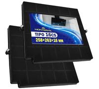 2 x Filtros Carbon Campana Extractora Tipo 16CS 258x263x16 mm AFFCAF16CS | para Airforce CFC0141742 para Elica 480122100934 para Whirlpool - MONTERAL