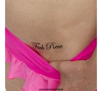 2 x Fuck Piece - Texto en negro - Sexy Kinky Fetiche Tattoo (2)