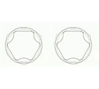 2 x Funda de la junta homocinética LÖBRO para FORD TRANSIT