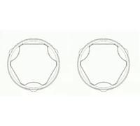 2 x Funda de la junta homocinética SPIDAN para FORD C-MAX I, FIESTA V, FOCUS