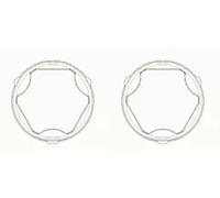 2 x Funda de la junta homocinética SPIDAN para FORD GALAXY II, MONDEO IV,
