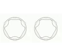 2 x Funda de la junta homocinética SPIDAN para OPEL, SAAB, VAUXHALL 44079 II,