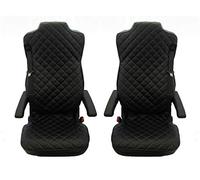 2 x Fundas de asiento para camión, color negro