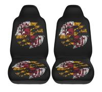 2 X Fundas De Asiento para Coche Bandera del Estado De Maryland del Sur con La Mitad De Un León Funda para Asiento Coches Decoracion Cubiertas De Asientos, para Mayoría De Vehículos, Coches, SUV