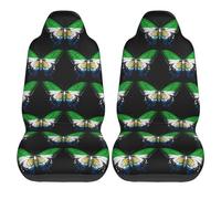 2 X Fundas De Asiento para Coche Sierra Leona Bandera De Sierra Leona Mariposa Fundas para Asientos Delanteros Clásicas Hombre Cubiertas De Asientos, para Mayoría De Vehículos, Sedán, SUV