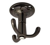 2 x Gancho Giratorio Triple TROMSO Acabado Cromado Negro 53 x 50 mm Base Ø 40 mm Distancia Agujero 25 mm Aluminio