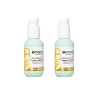 2 x Garnier Crema Sérum con SPF 25. Alta Concentración de sérum con Vitamina C y Protección Solar para Proteger la Piel de las Manchas del Sol. Fórmula Ultra Ligera e Hidratante 50ml
