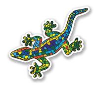 2 x Gekko Lizard Vinyl Sticker iPad Laptop Helmet Gecko Kids Skate Gift #5490