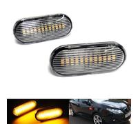 2 x Indicador lateral de lente transparente ámbar LED marcador repetidor luz para Alhambra Altea Arosa Exeo Ibiza Leon Toledo Mii Citigo Felicia