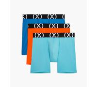 2(X)IST Calzoncillos tipo bóxer microdeportivos para hombre, paquete de 3 unidades (pez azul, talla L)