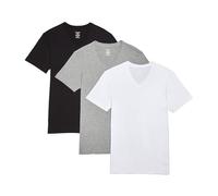 2(X) ist Camiseta de algodón Esencial con Cuello en V para Hombre, Paquete de 3 - Blanco - Small