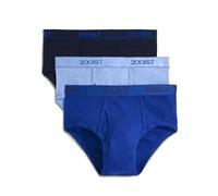 2(X)IST Paquete de 3 Calzoncillos elásticos de algodón para Hombre, Azul Marino/Cobalto/Porcelana, L