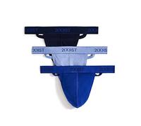 2(X)IST - Tangas de algodón esencial para hombre, 3 unidades - Azul - Large