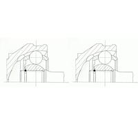 2 x Junta homocinética SPIDAN para MERCEDES-BENZ B W245, KLASA A (W169)