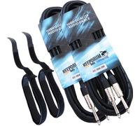 2 x Keepdrum Cable para guitarra instrumento Cable Jack 6,3 mm