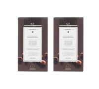 2 x Korres colorante permanente para el cabello sin amoníaco chocolate 5,7...