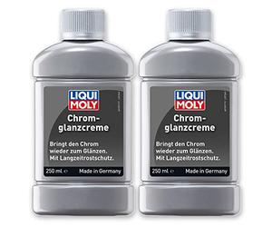2 x Liqui Moly 1529 abrillantador de cromo brillo de color crema Auto Moto Bicicleta 250 ml