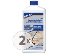 2 x Lithofin MN Razón limpiador & Suciedad Eliminador - Limpiador para Natural de piedra - 1 litros - Concentrado - Stark wirkend