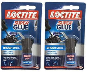 2 x Loctite inmediato Super pegamento adhesivo de propagación fácil cepillo aplicador 5 G