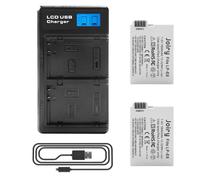 2 X LP-E8 Batería de Repuesto y LCD Cargador Dual Compatible con Canon Rebel T2i, T3i, T4i, T5i, EOS 550D, 600D, 650D, 700D, Kiss X4, X5, X6 Digital Camera