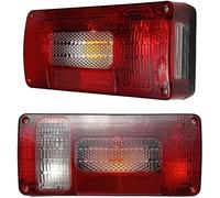2 x Luz Trasera de Señalización de Freno para Remolque, Coche, Camión, Caravana, Camping, Rojo, Amarillo, Blanco, 12V, E4