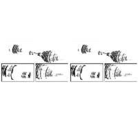 2 x Media barra SNR para HONDA CIVIC IX, CIVIC VIII