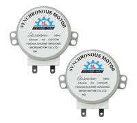 2 x Motor Síncrono TYJ50-8A7, Motor Microondas Voltaje AC 220-240V 4W 4/5 vueltas/min Eje de 11 mm, Motor de Plato Giratorio Compatible con Diversos Modelos Ideal para Reparaciones y Sustituciones