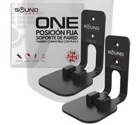 2 x One, One Gen 2, One SL & Play:1 Soporte de Montaje en Pared, Paquete Doble, Negro, Compatible con los Altavoces Sonos One, One Gen 2, One SL & PLAY1, diseñado en el Reino Unido