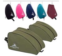 2 x Outdoor World bolsas premium para botas de senderismo - bolsa para botas de senderismo, golf, fútbol, rugby, | Resistente al agua, con cremallera ancha, plegable - Adultos, niños, unisex (2 oliva)