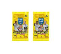 2 x PANINI FIFA 365 2025/2026 Adrenalyn XL Booster con 6 cartas cada uno | Fútbol Trading Cards Road to FIFA World Cup 2026 + HeartGlobal Protección de envío