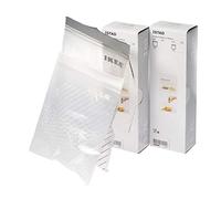 2 x paquetes IKEA, juego de 100 bolsas para congelar; pueden abrirse varias veces, blanco, 50 bolsas 1,2 l, 50 bolsas 2,5 l; gris.