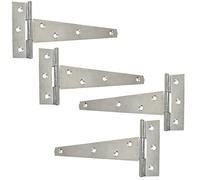 2 x pares de zinc galvanizado, 8 "/200 mm largo Bisagra en T ( - Valla de jardín/cobertizo/puerta bisagras en T
