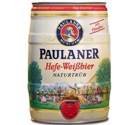 2 X Paulaner Hefe-Weissbier Naturtrüb 5,5 % Vol 5 Litros Barril De Fiesta EINWEG