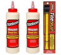 2 x Pegamento para madera Titebond Original 473ml para interiores + Pincel...