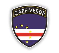 2 x Pegatinas de vinilo de diseño de la bandera de Cabo Verde Viajes equipaje # 10660