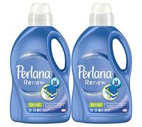 2 x Perlana Renew Detergente líquido para ropa y lavadora, Cuidado activo elimina malos olores para prendas técnicas y telas deportivas, 2 botellas de 1,44 l cada una